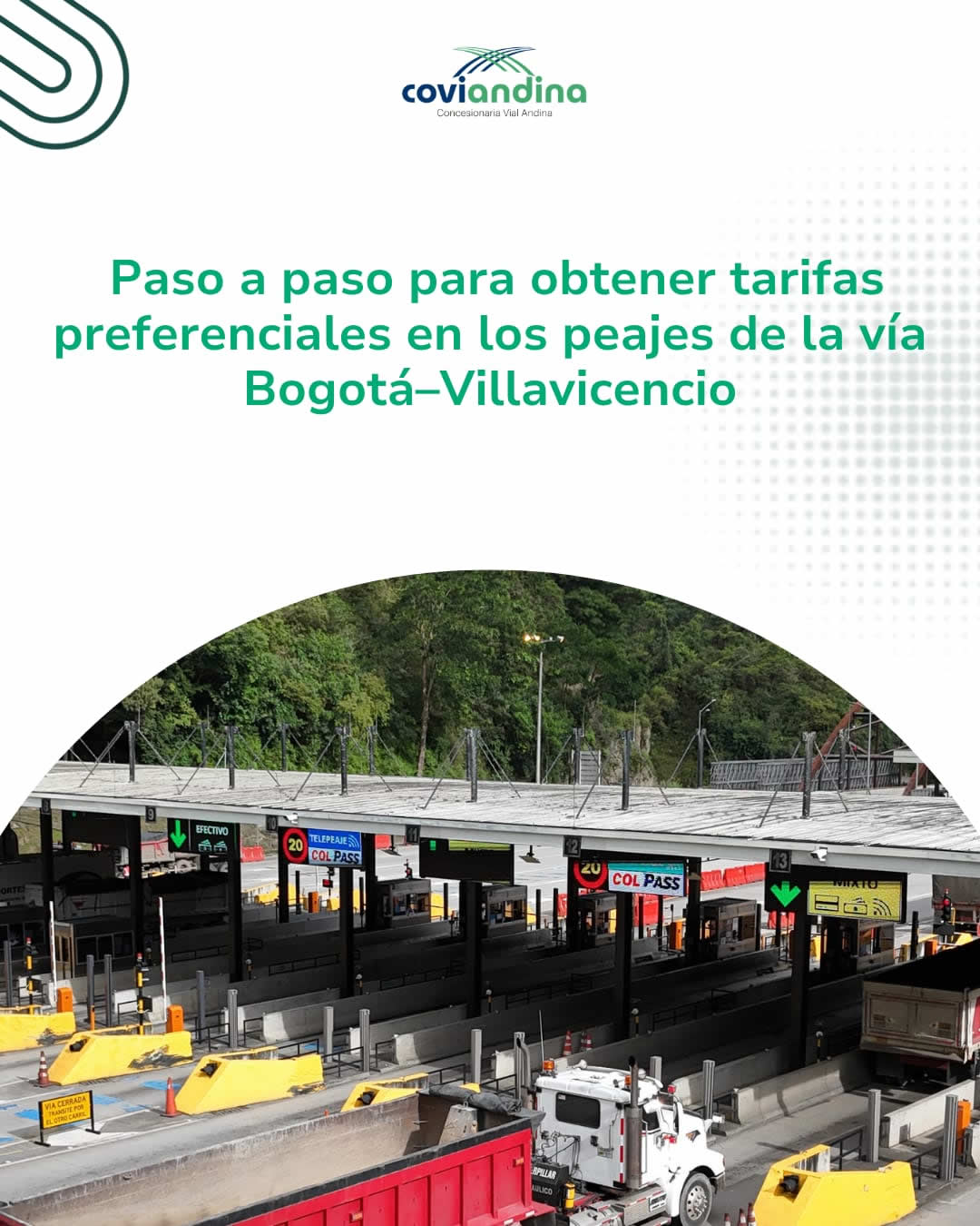 Coviandina: Paso a paso para obtener tarifas preferenciales en los peajes de la vía Bogotá–Villavicencio